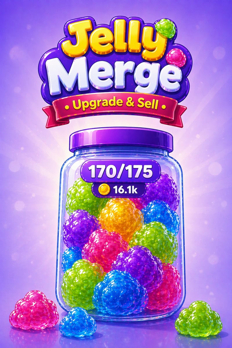 Jelly Merge: Upgrade & Sell